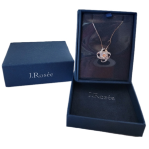 J.Rosèe necklace with pendant 925 silver, marking S925 ITALY NEW w/gift package